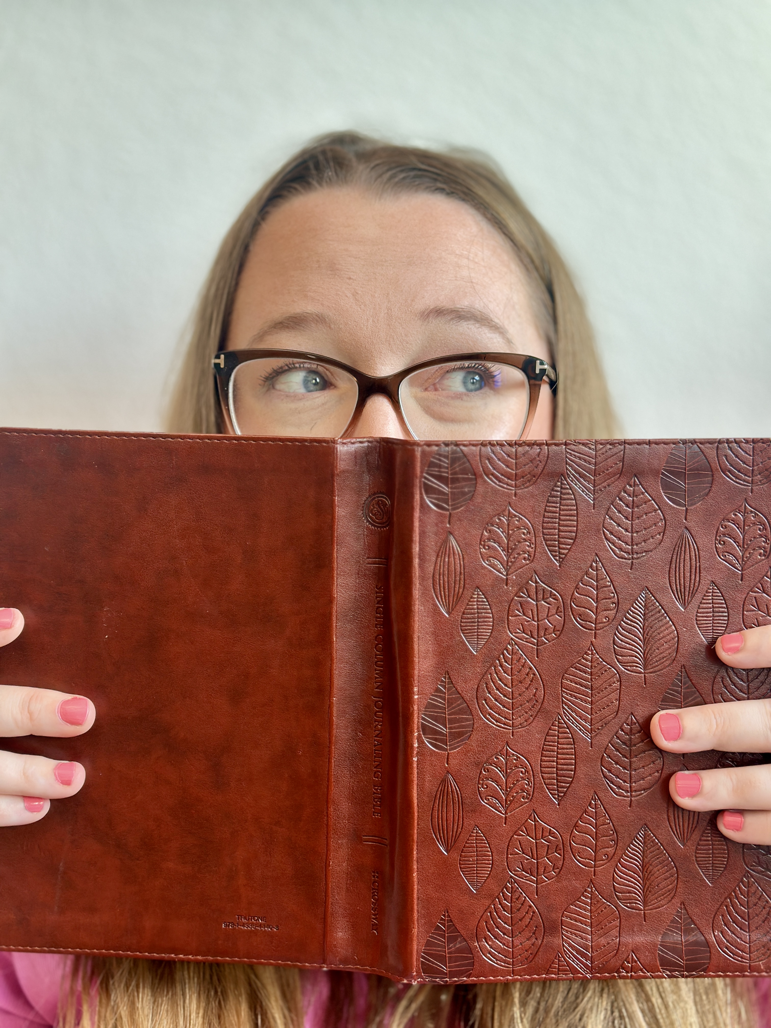 Looking over a Bible