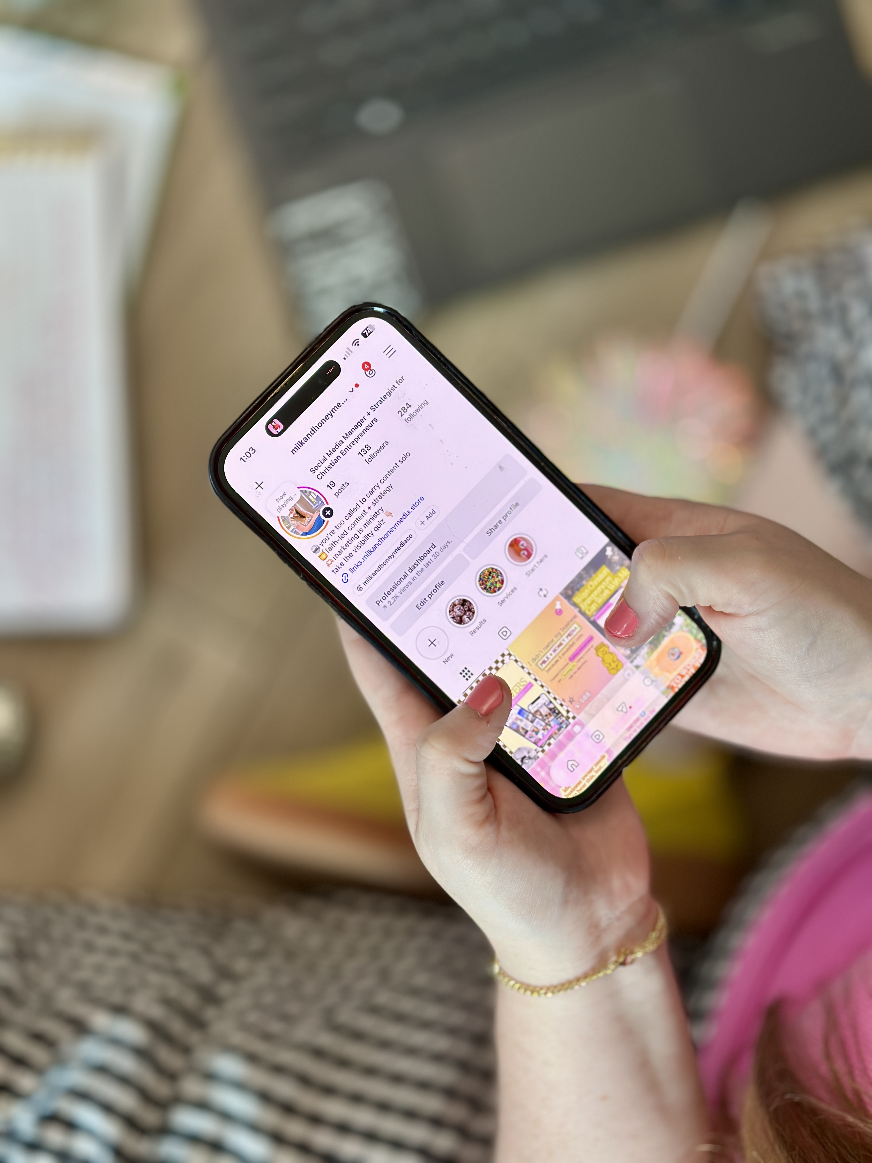 Planning content on a phone