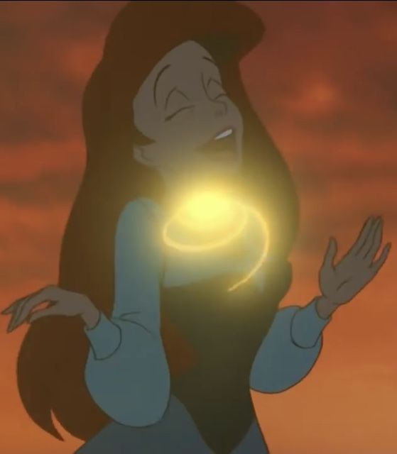 Illustration of a mermaid with her voice being drawn upward out of the water